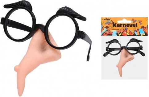 Carnavalsset heks – plastic neus en bril
