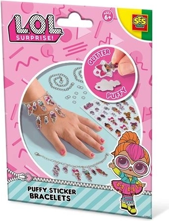 SES L.O.L. Surprise – set om sprankelende fluffy armbanden te maken met stickers