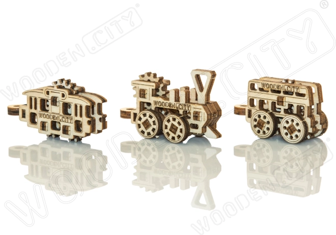 3D puzzel Transportmiddelen - Wooden City mini set