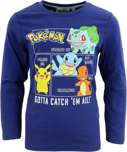 Donkerblauw Pokémon T-shirt