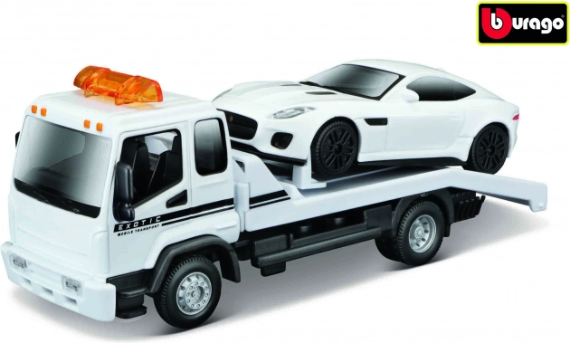 Bburago takelwagen met Jaguar F‑Type R Dynamic (V6) 1:43