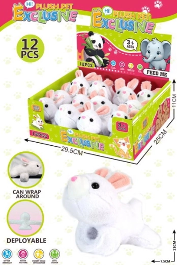 Pluchen armband met konijntje 11 × 7,5 cm