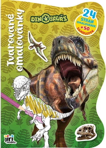 Gevormde kleurplaten dinosaurussen - 1 stuk