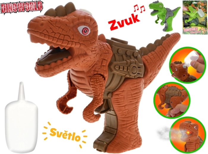 Interactieve dinosaurus met stoom Dinoworld 17 cm