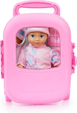 Bayer baby 28 cm met reiskoffertje en accessoires