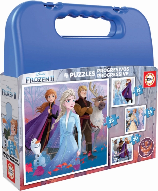 Educa puzzel in koffertje Frozen 2, 4-in-1 (12, 16, 20, 25 stukjes)