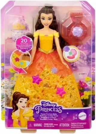 Disney Princess Bella (Belle en het Beest) pop in bloemenjurk - 1 stuk