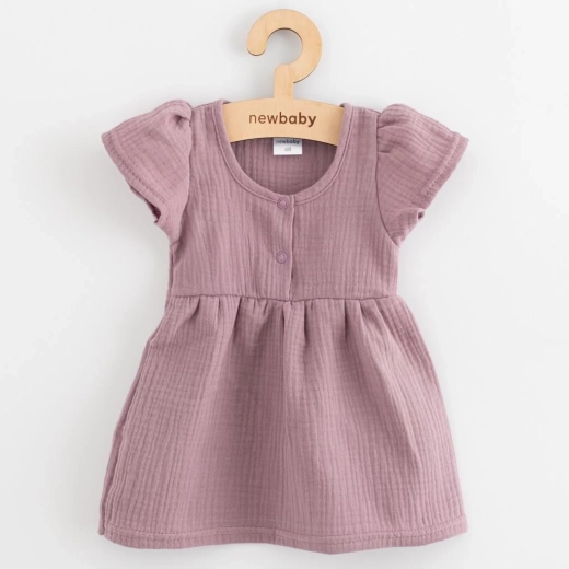 Baby muslin jurkjes New Baby lavendel 56 (0–3 m)