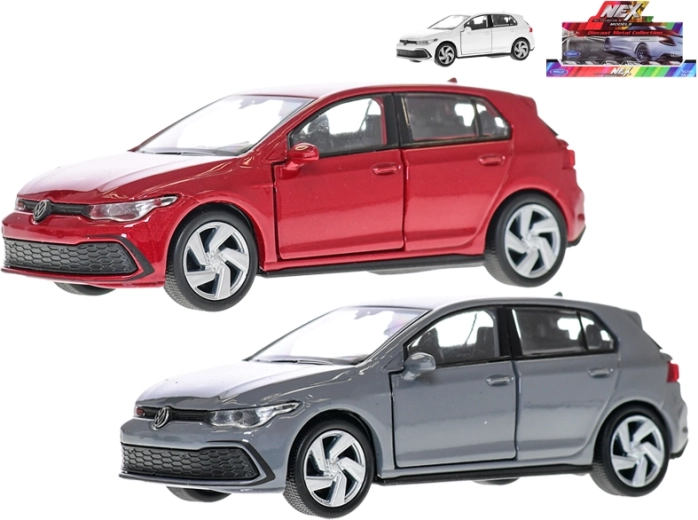 Metalen automodel Volkswagen Golf 8 GTI met terugtrekmotor