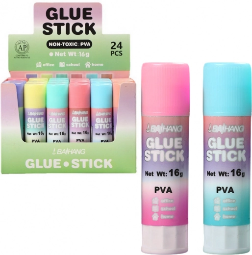 Pastelkleurige lijmstift 16 g