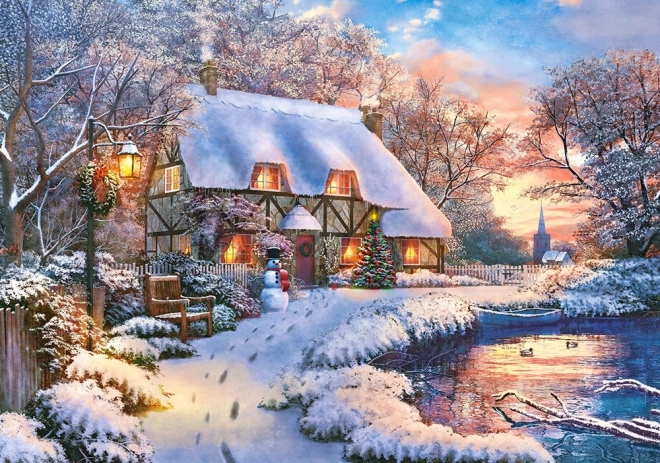 Puzzel 500 stukjes Winter Cottage