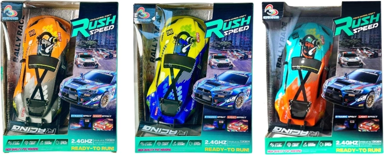 Driftende RC-auto met afstandsbediening met licht, geluid en stoom + oplader