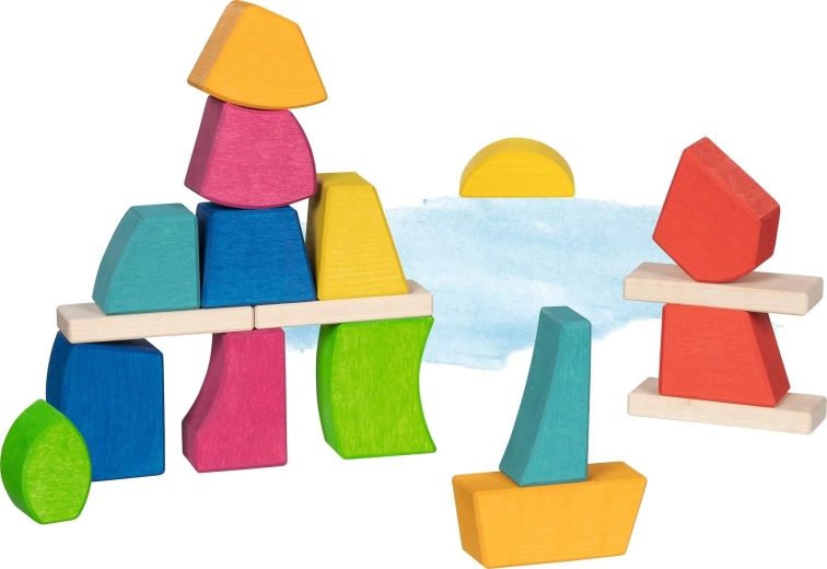 Houten bouwblokken Creo goki Evolution (18 delen)