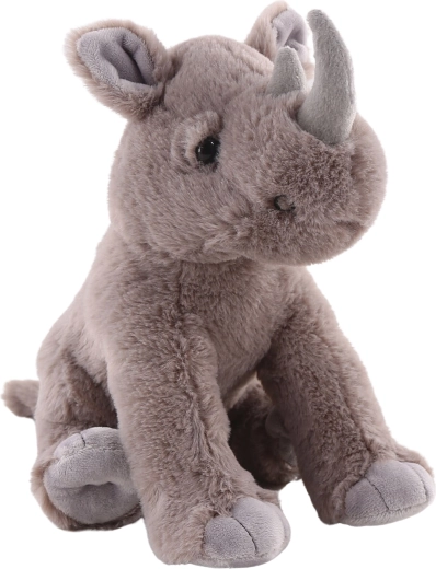 Zittende pluchen neushoorn 25 cm