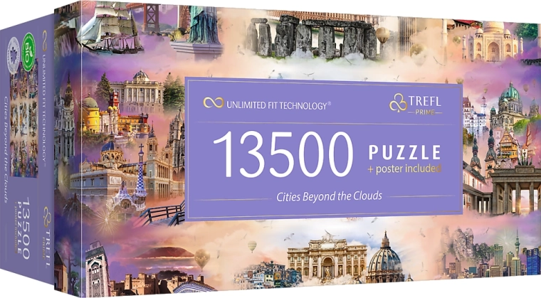 Puzzel 13.500 stukjes Steden boven de wolken