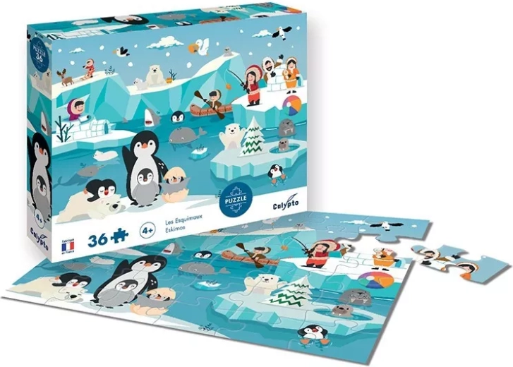 Sentosphere afbeeldingenpuzzel Eskimo's 36 stukjes