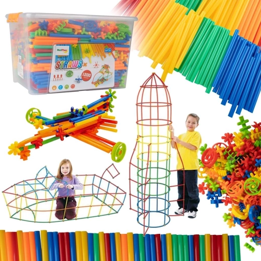 Creatieve bouwset rietjes 1200 stuks