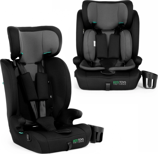 ECOTOYS kinderautostoel 76–150 cm (R129) met bekerhouder