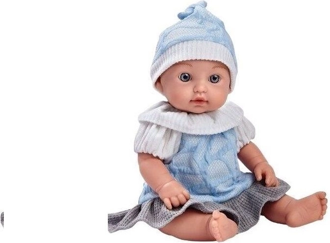 Rubberen babypop in outfit 30 cm