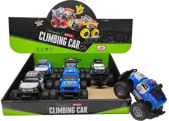 Terrein politieauto 14 cm met vliegwiel