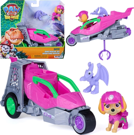 Paw Patrol Dino Movie: Skye Dino Rescue straaljager met figuren