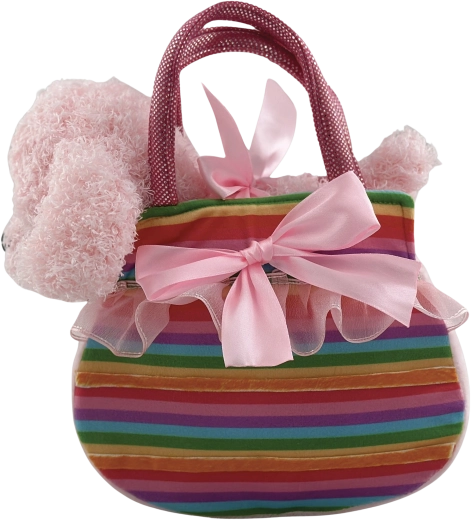 Pluchen handtas met hondje Karamelka