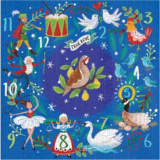 Galison puzzel Twaalf dagen van Kerstmis