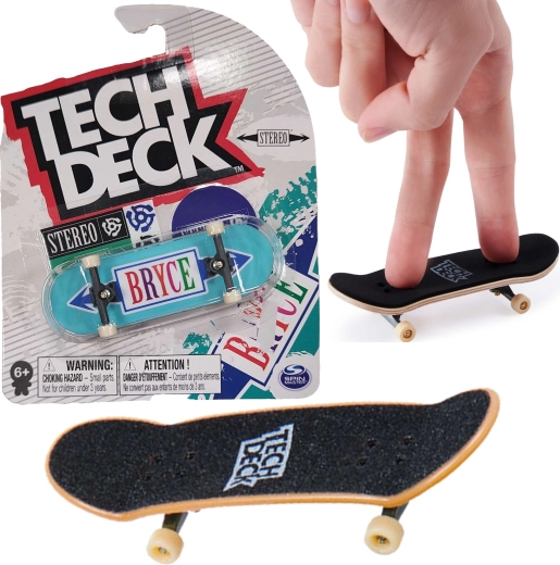Tech Deck fingerboard Stereo Bryce met stickers
