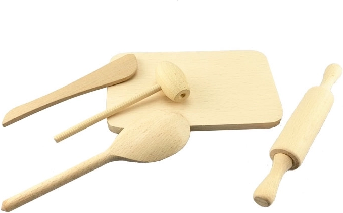 Kleine kok – degelijke set houten keukengerei