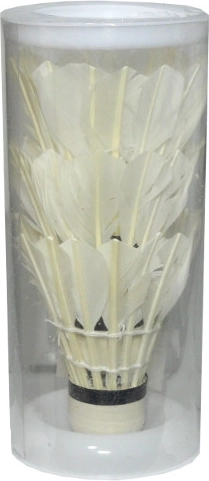 Badminton shuttles met veren – set van 3 stuks