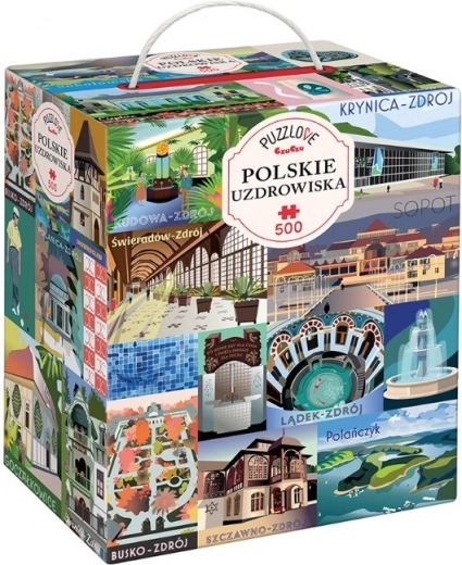 Puzzel Puzzlove Poolse kuuroordsteden 500 stukjes