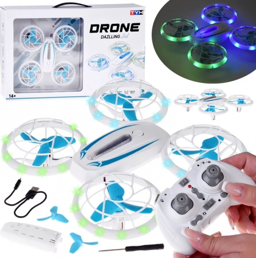 LED mini-drone met propellerbescherming en acrobatiek op afstandsbediening