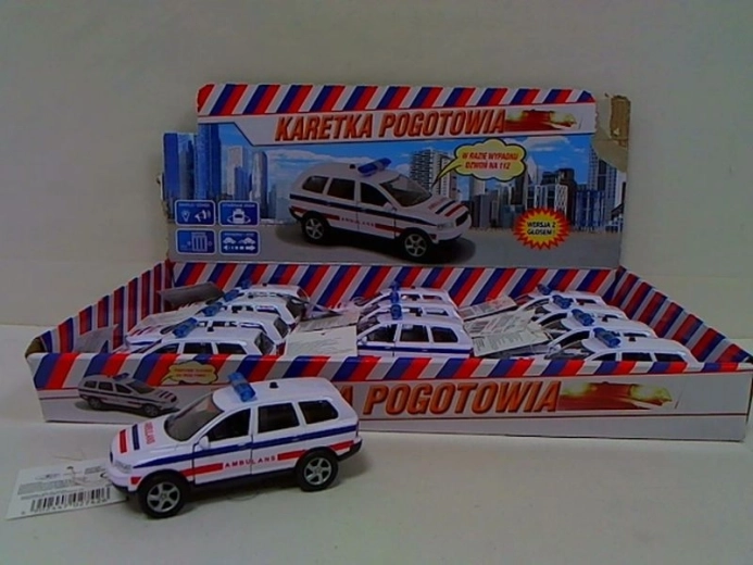 Ambulance 11 cm met licht en geluid (Poolse meldingen)
