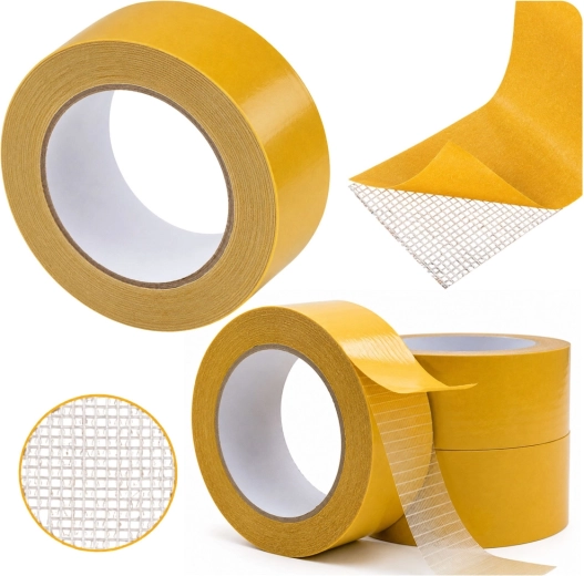 Versterkte dubbelzijdige montagetape 50 mm × 25 m