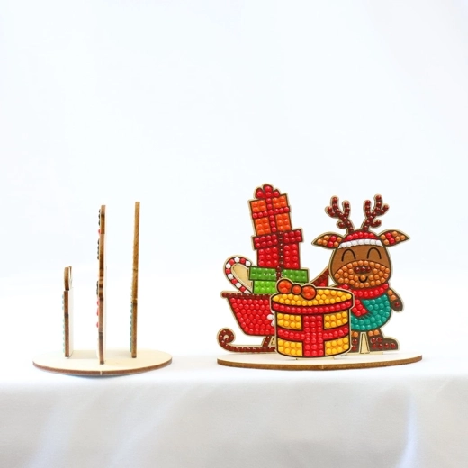2Kids Toys diamantpainting met standaard kerstrendier