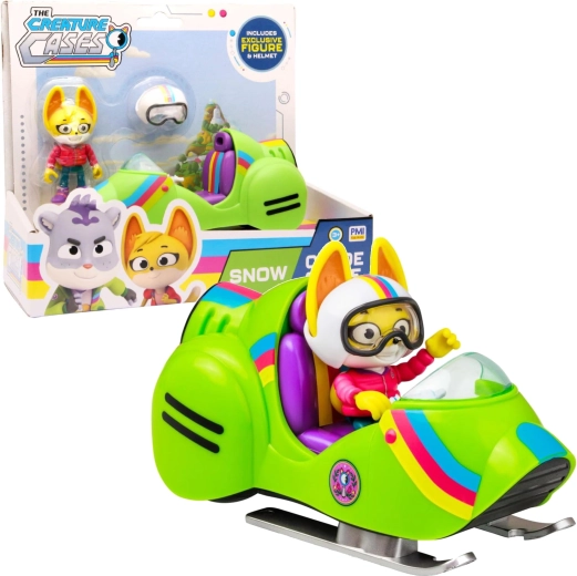 The Creature Cases dierlijke mysteries figuur Kit Casey en sneeuwmotor - 1 stuk