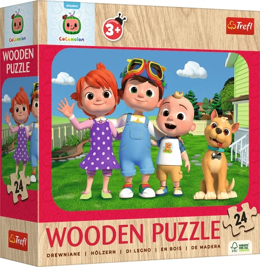 Houten puzzel Wesoły CoComelon 24 stukken