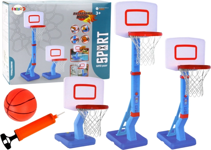 Basketbalbal verstelbare pomp 138 cm blauw