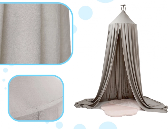 Hangende hemel boven het ledikant – Grijs