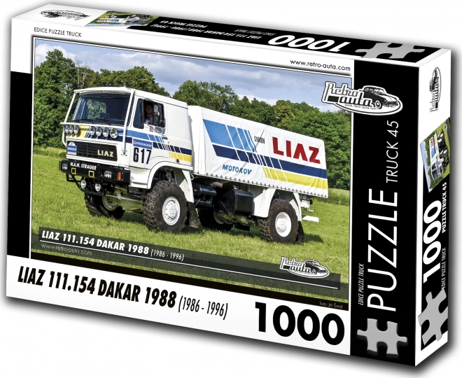 Retroauto puzzel vrachtwagen Liaz Dakar