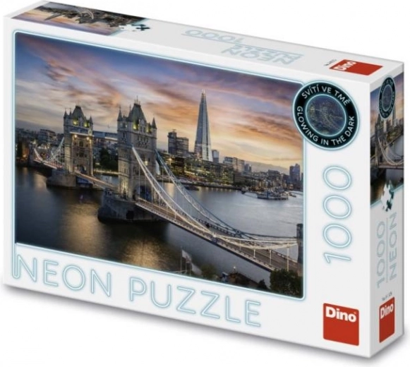 Neon-puzzel Schemering boven Tower Bridge 1000 stukjes
