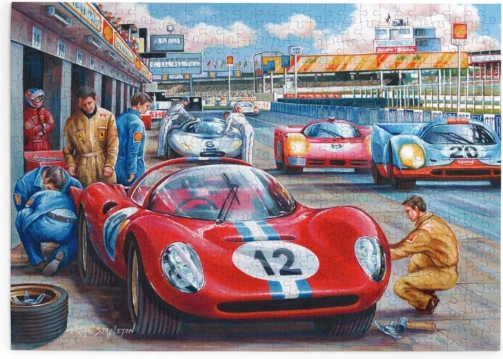 House of Puzzles Autoraces – Pitstop, 500 grote puzzelstukjes