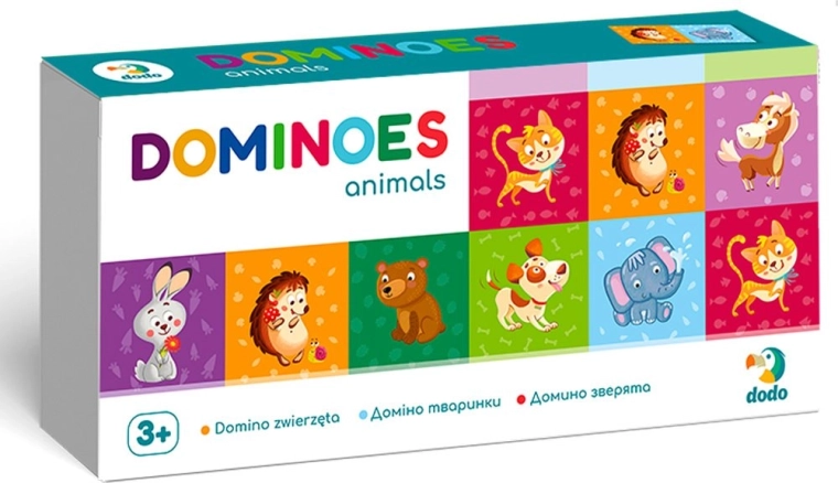 Domino dieren – 28 stukjes, gezelschapsspel voor kinderen