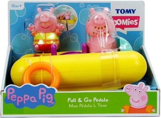 TOMY Peppa Pig drijvend ponton met figuurtjes voor in bad