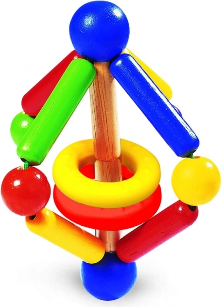 Houten rammelaar Spacy - WONDERWORLD