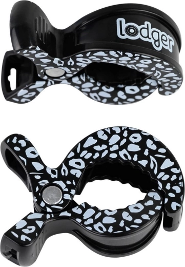 Lodger swaddle clip met print black dot - 2 stuks