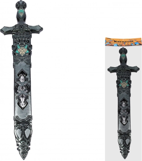 Carnavals plastic zwaard met schede