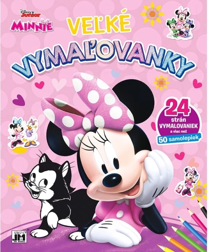 Grote kleurplaten en stickers Minnie