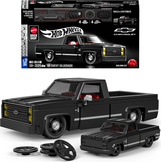 Mattel Brick Shop Hot Wheels Speed Series ’83 Chevy Silverado – bouwset met 225 onderdelen