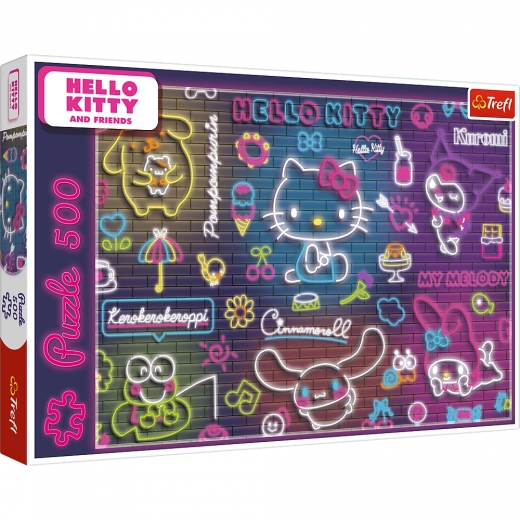Puzzel 500 Neon HELLO KITTY Trefl